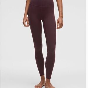 NWT Lululemon Align No-Line High Rise Pant 28” in Goodnight Plum sz 8